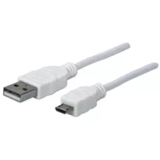 Kabel Manhattan USB-1 / 2icro-B 1 / 2 0,6m biały