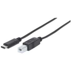 Kabel Manhattan USB-C-B 1 / 2 1m czarny