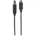 Kabel Manhattan USB-C-B 1 / 2 1m czarny