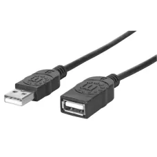 Kabel / przedłużacz Manhattan USB2.0 A-A 1 / 2 1,8m czarny