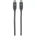 Kabel Manhattan USB-C 3.2 Gen2 Typ-C M/M 60W 3A 10Gbps 1m Czarny