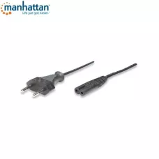 Kabel zasilający Manhattan Noteboo1 / 2semka 1,8m, czarny