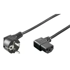 Kabel zasilający kątowy Manhattan C11 / 2EC320 Schuko 2m czarny