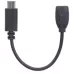 Kabel Manhattan USB 2.0 MIC-C/MIC-B M/F 0,15m, czarny