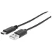 Kabel Manhattan USB 2.0 MIC-C/A M/M 1m, czarny