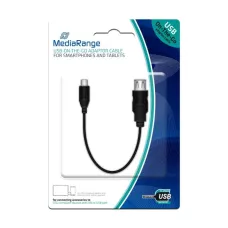 Adapter MediaRange MRCS168 USB 2.1 / 2icroUSB 0,2m czarny