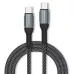 Kabel USB Qoltec 2.0 typ C | USB 2.0 typ C 100W| QC 3.0 | PD | 1m | Czarny