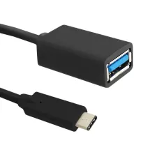 Kabel USB Qoltec 3.1 typ C męski USB 3.0 A żeński 0,2m