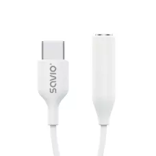 Kabel adapter Savio AK-52 USB-C - Mini Jack 3,5mm (F), Samsung