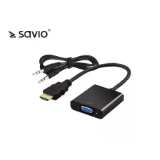 Kabel adapter Savio CL-21 / 2 HDMI - VGA