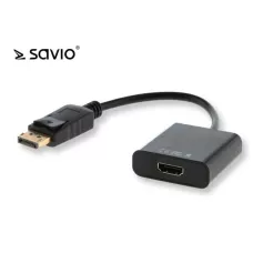 Kabel adapter Savio CL-51 / 2 DisplayPort M - HDMI A F, worek