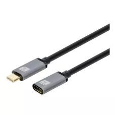 Kabe1 / 2rzedłużacz Techly USB-C 3.2 Gen2 1 / 2 1m czarny