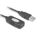 Kabe1 / 2rzedłużacz Techly USB 2.0 A-A 1 / 2 aktywny 10m czarny