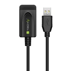 Kabel / Przedłużacz Techly Aktywny USB 2.0 A-A 1 / 2 5m Czarny