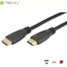 Kabel HDMI Techly HDMI-HDMI 2.0 1 / 2 Ethernet 3D 4K, 3m, czarny