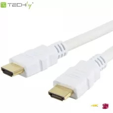 Kabel HDMI Techly HDMI-HDMI 1 / 2 1.4 Ethernet 3D 4K, 3m, biały