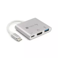 Kabel adapter Techly USB-C Multiport / HDM1 / 2SB-A 3.1 / 2SB-C PD