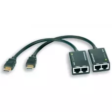 Extender HDMI Techly EXT-E30D po skrętce Cat. 51 / 2 do 30m, czarny