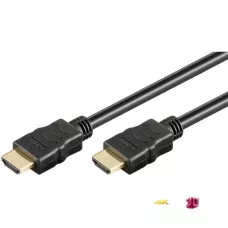 Kabel HDMI Techly HDMI-HDMI 1 / 2 1,4 Ethernet, ekranowany, 3D 4K, 3m, czarny