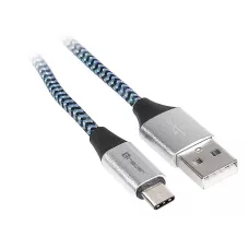 Kabel Tracer USB 2.0 Type-C A Male - C Male 1m czarno-niebieski