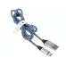 Kabel Tracer USB 2.0 Type-C A Male - C Male 1m czarno-niebieski