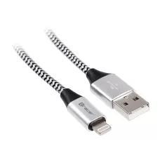 Kabel Tracer USB 2.0 iPhone AM - Lightning 1m czarno-srebrny