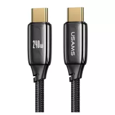 Kabel USB Usams U82 USB-1 / 2SB-C 240W PD 3.1 Fast Charging 1,2m czarny