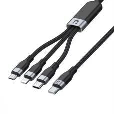 Kabel USB-C Unitek C14101BK-1.5M, 3w1, Lightning, USB-C, microUSB, 1.5m