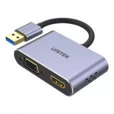 Kabel adapter Unitek V1304A USB-A - HDMI, VGA, fullHD