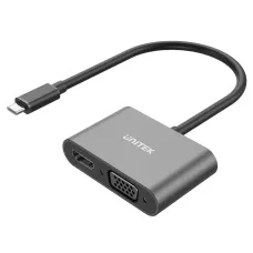 Kabel adapter Unitek V1168A USB-C - HDMI 4K & VGA FullHD, M/F