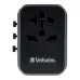 Adapter podróżny Verbatim UTA-03 globalny-globalny 2xUSB 3xUSB-C PD QC