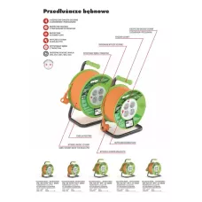 Przedłużacz bębnowy Acar M01950 20m pomarańczowy