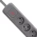 Listwa antyprzepięciowa Qoltec 4 gniazda | 2xUSB | 1.8m | Szara