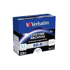 M-DISC BD-R Verbatim 25GB X4 Printable (5 Jewel Case)