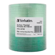 CD-R Verbatim 700MB 52x Thermal Printable No ID Brand (Wrap 100)