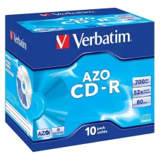 CD-R Verbatim 52x 700MB (Jewel Case 10) CRYSTAL