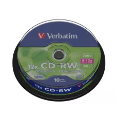 CD-RW Verbatim 700MB Scratch Resistant X12 (Cake 10)