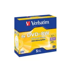 DVD+RW Verbatim 4.7GB X4 Matt Silver (5 Jewel Case)