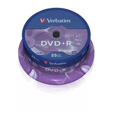 DVD+R Verbatim 16x 4.7GB Matt Silver (cake 25)