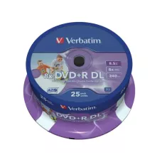 DVD+R DL Verbatim 8x 8.5GB (Cake 25) PRINTABLE