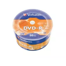 DVD-R Verbatim 4.7GB X16 Matt Silver Wrap (50 Spindle)