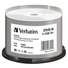 DVD-R Verbatim 4,7GB  16x Cake 50 szt Nadruk Waterproof