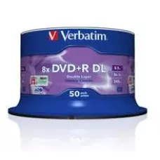 DVD+R Verbatim 8x 8,5GB  Cake 50 szt DL