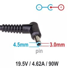 Zasilacz sieciowy Akyga AK-ND-53 do notebooka 19,51 / 2,62A 90W 4.5x3.0mm + pin