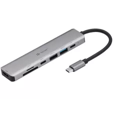 Kabel adapter 7w1 Tracer A-2, USB Type-C z czytnikiem kart, HDMI 4K, USB 3.0, PDW 60W