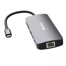 Hub USB Verbatim Multi Port CMH-09: 2xUSB-C 3.1, 1xUSB-A 3.1, 2xUSB-A 3.0, HDMI, RJ-45, S1 / 2icroSD