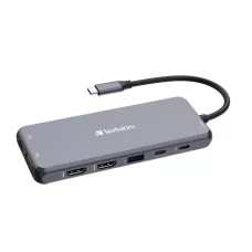 Hub USB Verbatim Multi Port CMH-14: 1x USB-C PD, 3xUSB-A 3.0, 1xUSB-C 3.0, 2xUSB-A 2.0, 2xHDMI, VGA, RJ-45, S1 / 2icroSD, audio