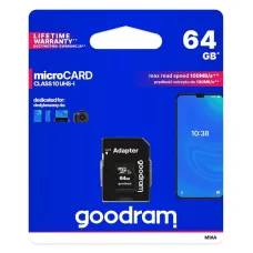 Karta pamięci microSDXC GOODRAM 64GB M1AA-0640R12 cl 10 UHS-I + adapter