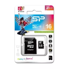 Karta pamięci MicroSDHC Silicon Power 16GB Class 10 + adapter