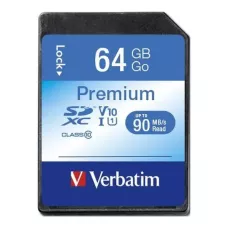 Karta pamięci SDXC Verbatim Premium U1 64GB (90 M1 / 2) Class 10 UHS-1 V10